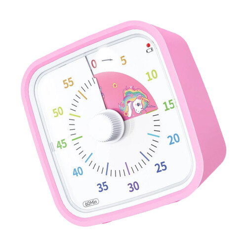 Praktischer leiser Kunststoff-Timer für Kinder mit-Rosa