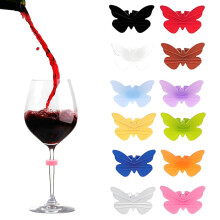 Colorful Silicone Cup Markers For Wine Glasses-Butterfly