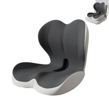 Modifiable Backrest Pillow Set Molded Border Plan-Double grey