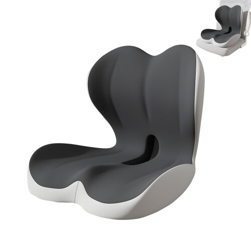 Modifiable Backrest Pillow Set Molded Border Plan-Double grey