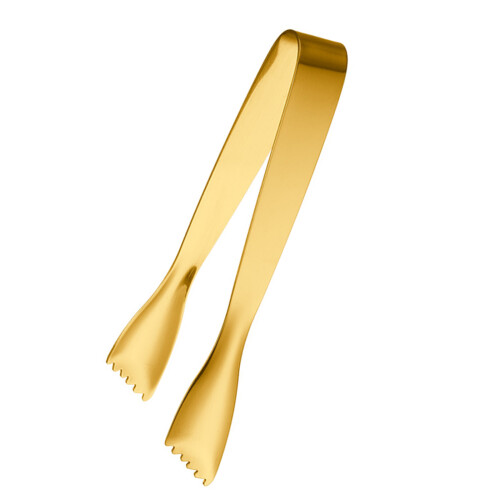 Edelstahl-Eiszange, rostbeständig, ergonomischer Griff,-Gold