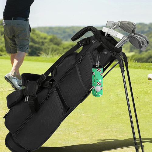 Golf Ball Bag with Keychains, Water Resistant, Compact, Golfing Accessory 2