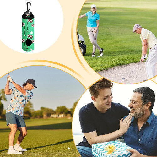 Golf Ball Bag with Keychains, Water Resistant, Compact, Golfing Accessory 1