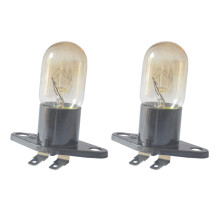 2pcs Bulb Light Replacement 20W 2A 250V Microwave Fridge Light Bulb with Base Kitchen Accessories