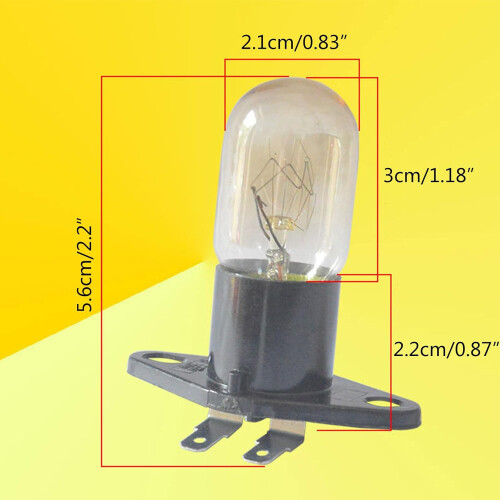 2pcs Bulb Light Replacement 20W 2A 250V Microwave Fridge Light Bulb with Base Kitchen Accessories 1