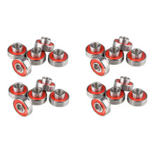20 Pieces 608 Longboard Integrated Bearing Skateboard Wheel Storage Inline Roller Skate Storage 8 x 22 x 12.6 mm Red Ref: 3786