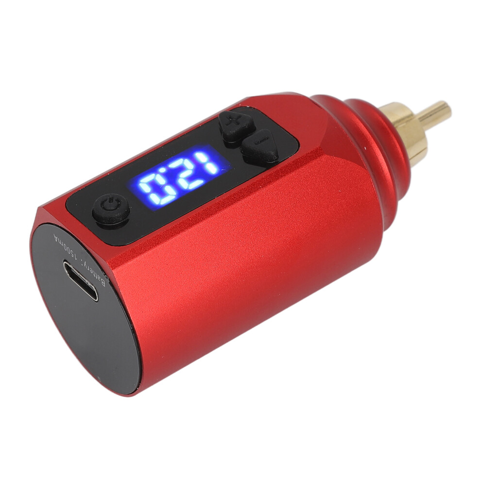 Red Wireless Tattoo Power Supply Led Display 1500Mah 70X30mm