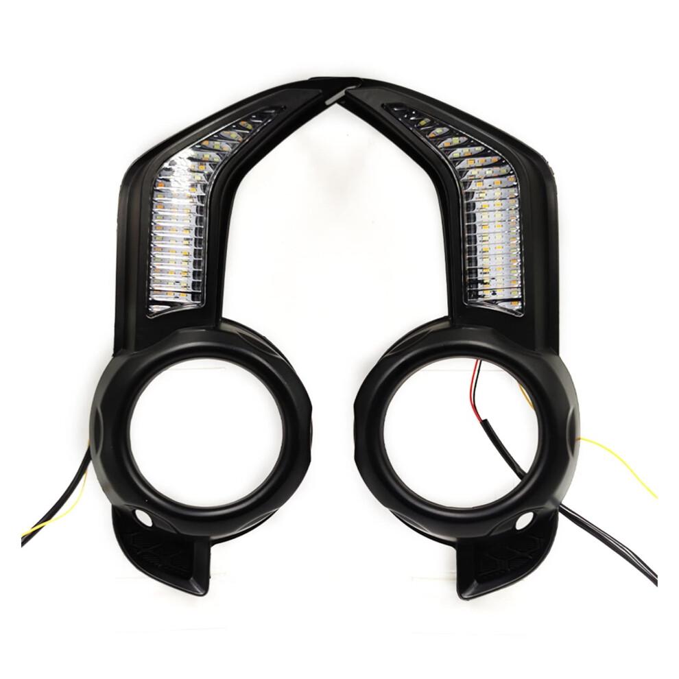 Fog Cover Frame Pair With Led Drl For Toyota 4Runner 2014 Light 9365049047951