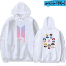 (XXS,White)Bts Hoodie Love Yourself Long Sleeve Unisex Hoodie Sweatshirt