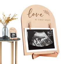 Ultrasonic Photo Frame Sonogram Photo Frame DoubleSided Wooden Sign Modern Keepsake Frame Pregnancy Announcement Frame