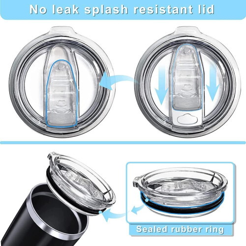 20 oz Cup Replacement Lids, LeakProof, SplashResistant Lids, Covers for Rambler and More Drinking Cups 2