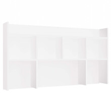 Extensión de escritorio de 130 cm, color blanco, estantería para documentos.