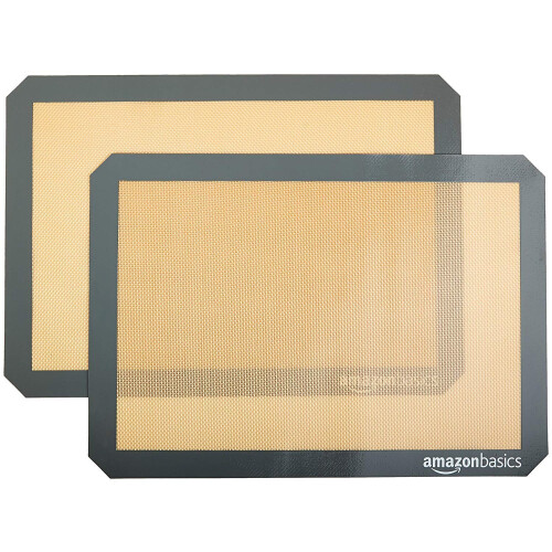 Amazon Amazon Basics Rectangular Silicone Baking Mat, Old Standard, 2 Count,