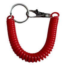 Cordon porte-clés rétractable avec enrouleur spiralé pour le poignet, bracelet flexible en matériau durable et surface lisse évitant les nœuds,