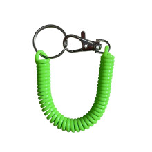 Porte-clés en corde élastique à ressort avec attache anti-perte, cordon avec fermoir mousqueton en métal, ressorts hélicoïdaux rétractables