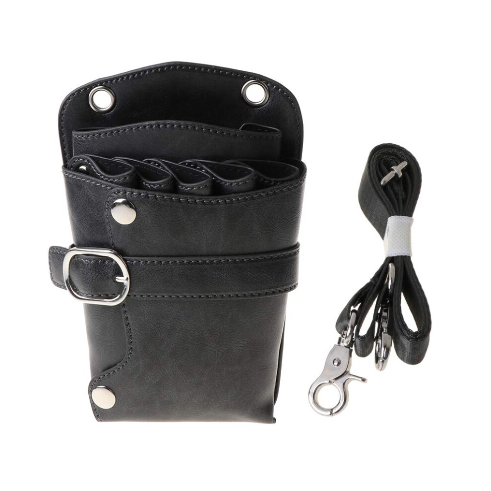 Professional leather hairdressing scissor case for hair salons