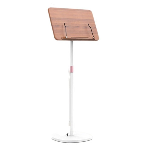 Foldable Adjustable Music Stand for Sheet Music with Durable Frame and Carry Bag – White Medium