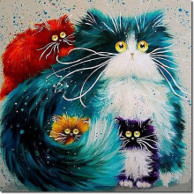 DE Painting Set/B Cats Without Frame