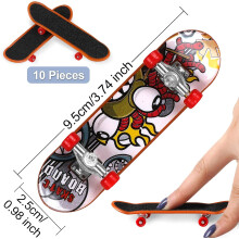 Kreativ fingerspidsbevægelse, professionelle mini-fingerskateboards til skateparklegetøj og børn, der leger, 12 stk. sjovt og underholdende sæt