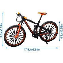 Liaty bicykel: Akčná figúrka pre jemné zbierky, mini horský bicykel s hodnotou vzdelávacích vedeckých hračiek, zliatinový mini bicykel ako