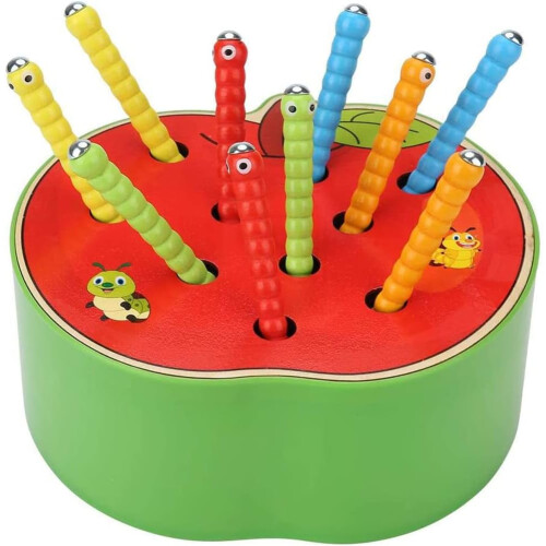 Ενισχυτικό λεπτών κινητικών δεξιοτήτων, ξύλινα παιχνίδια με κλωστή για νήπια, 1