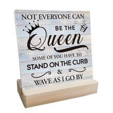 Support en bois facile à monter avec citations imprimées, présentoir cadeau inspirant pour anniversaire, mariage, décoration rustique pour photos.