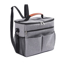 Bolsa térmica impermeável com vários bolsos, bolsa térmica portátil isolada com material ecológico à prova de vazamentos para grande