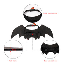 Costume leggero in feltro nero per pipistrello per animali domestici, cosplay, festa, festival, gioco