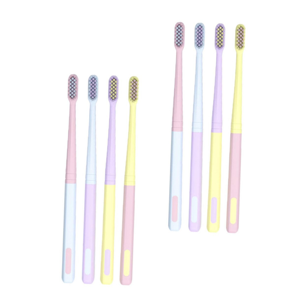 8 pieces adult toothbrushes with small head, soft bristles for oral cleaning, ideal for sensitive gums