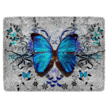 Latch Hook Rug Set, DIY Butterfly Rug for Adults and Children, Home Decoration 50 * 38 cm