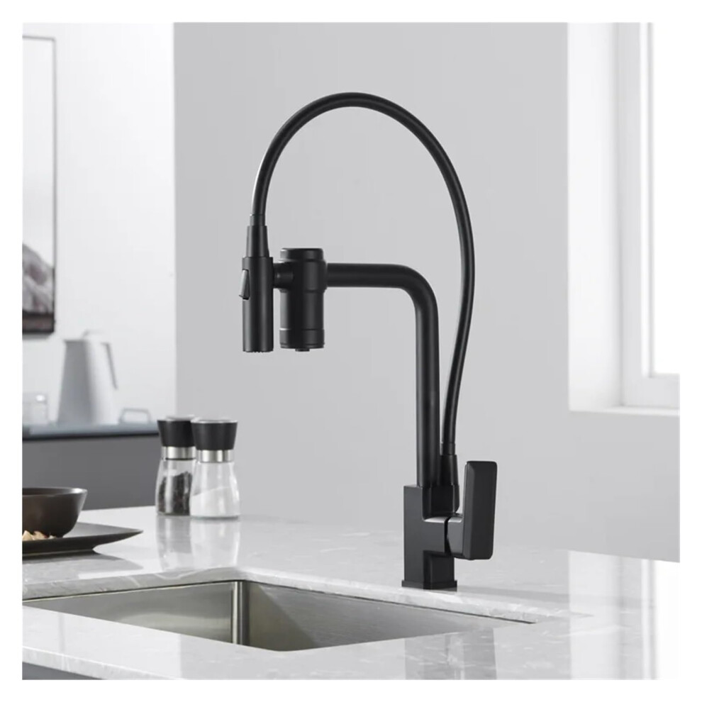 Copper Kitchen Faucet With Water Purification And Filtration, Pullout 3In1 Cold Hot, Chrome Finish 9412369307842