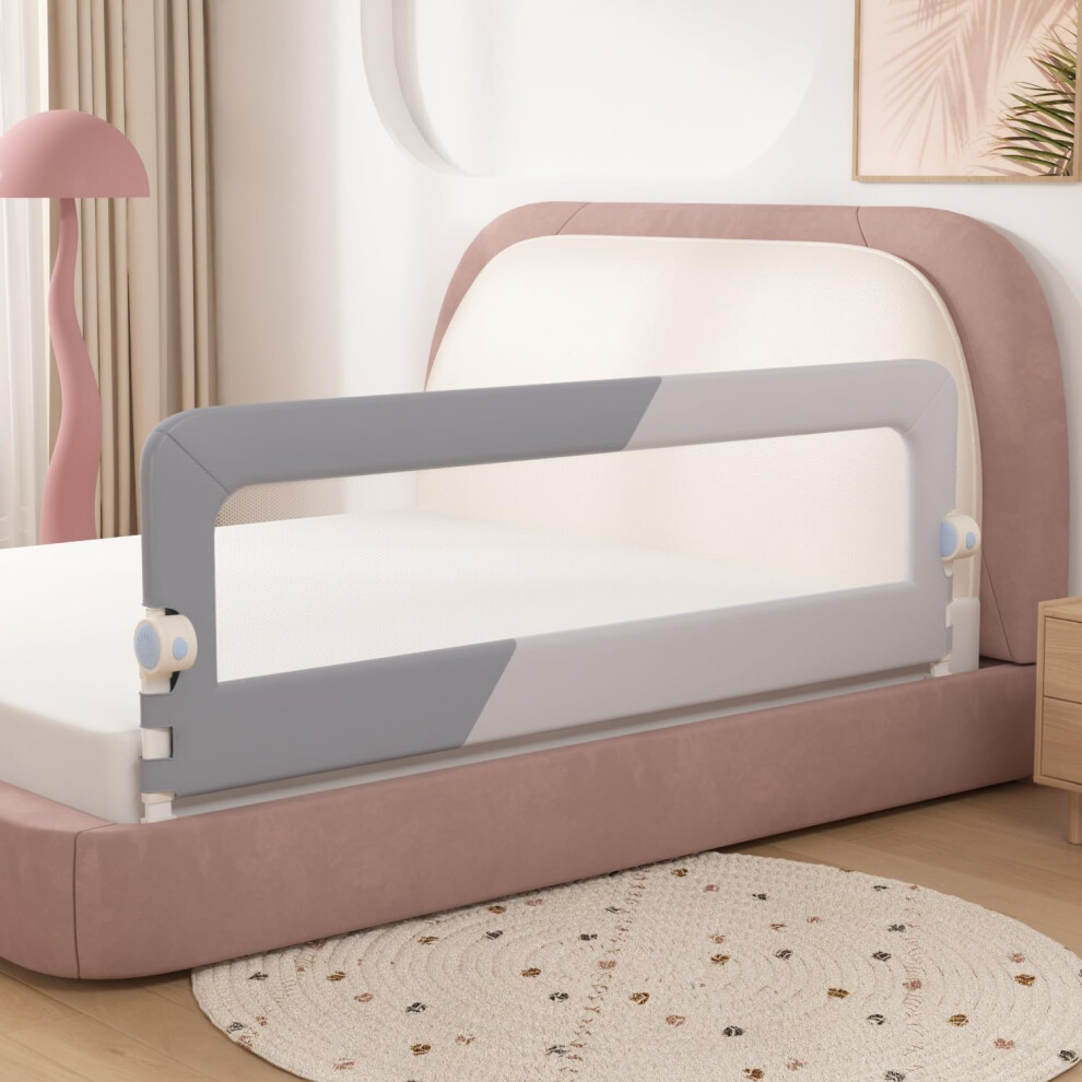 Bed Rail for Toddlers, Adjustable & Foldable Baby Bed Guard for Twin, Full, Queen, King Size Beds (120cm)