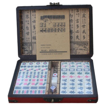 Antique Chinese Mahjong Set, Portable with Storage Box, Instructions, Dice Ref: 4746