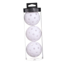 Pickleball Balls 3Pack, Durable Practice Balls for Outdoor and Indoor Play, White