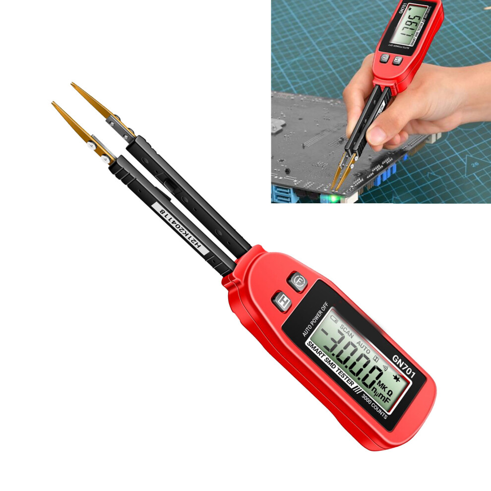 Gn701 Smd Capacitor Tester 3000 Counts Lcd Digital Multimeter With Resistance & Diode Testing 4941368815249