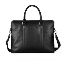 Business Handbag Cowhide Briefcase for Men, Casual Shoulder Computer Bag, Black 39x29x6.5cm, Stylish and Durable
