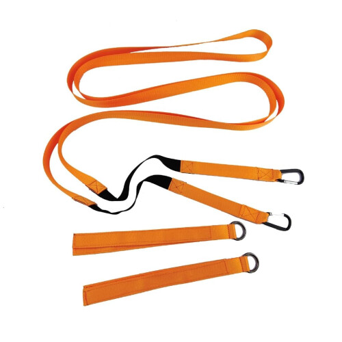 Kids Ski Training Belt For Beginners With Adjustable Rope Speed Control Orange