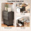 Homcom HOMCOM Folding Dining Table, Drop Leaf Table With Storage Drawers Grey 5
