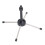 Foldable Clarinet Stand with 4 Legs, Anti-Slip Support, Black/Silver 1