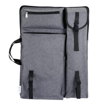 YMTECH Art Bag Canvas Portfolio Case for Art Supplies Storage, gray