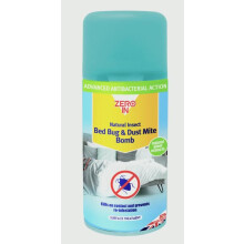 ZER984 Natural Bed Bug Dust Mite Killer Bomb 150ml OneShot Clear