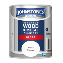 Johnstones Interior Wood & Metal Quick Dry Gloss Paint 750ml White Whisper