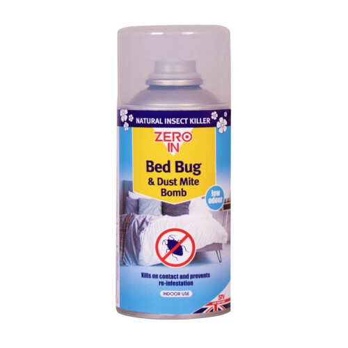 ZER984 Natural Bed Bug Dust Mite Killer Bomb 150ml OneShot Clear 2