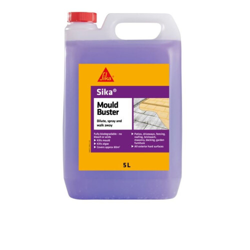 Sika Mould Buster Algae Mould Green Growth Remover Concentrate 5Ltrs