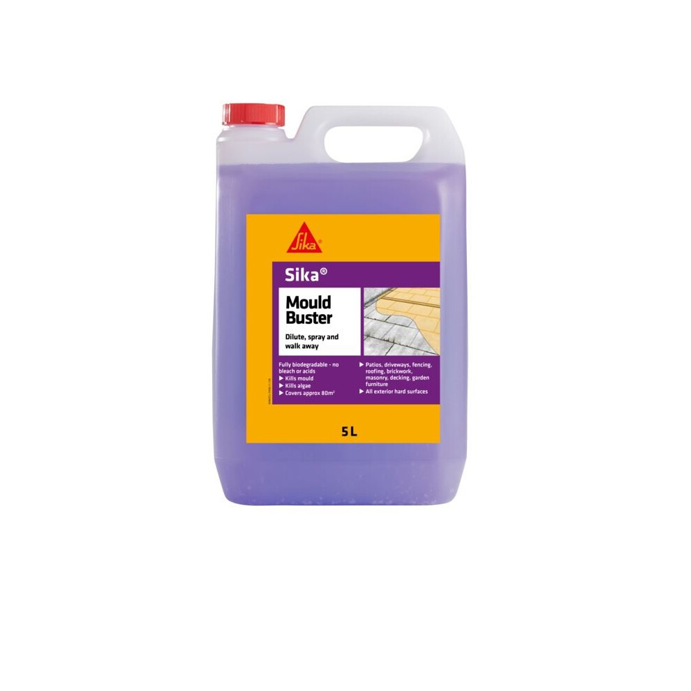 Sika Mould Buster Algae Mould Growth Remover Concentrate 5Ltrs Green