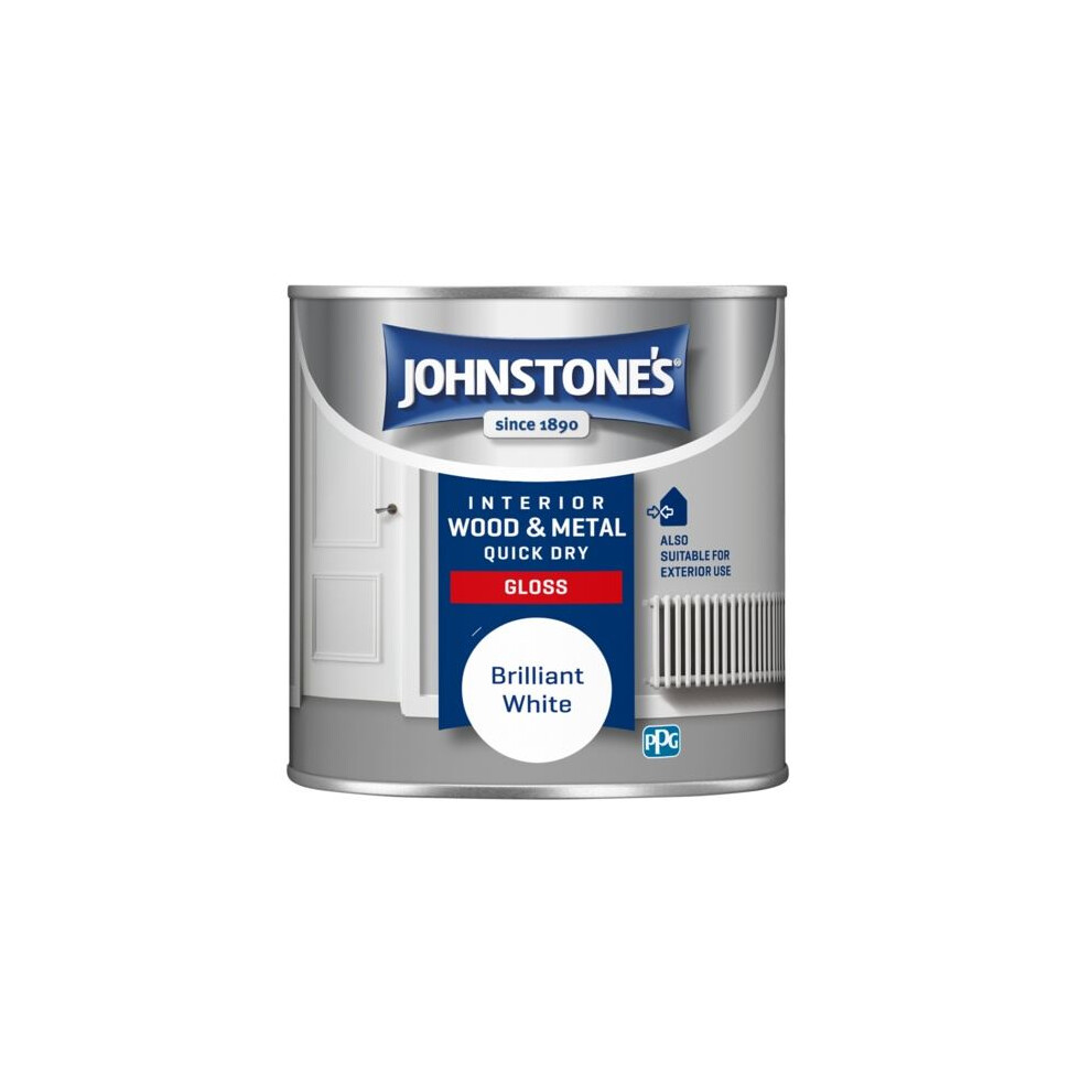 Johnstone's - Quick Dry Gloss - Brilliant - 250Ml White