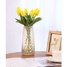 Transparent Crystal Candlestick Best Flower/Plant Decoration Container, Doubles as Candleholder for Office Home Decor, Wedding Gifts, Christmas (Uniqu