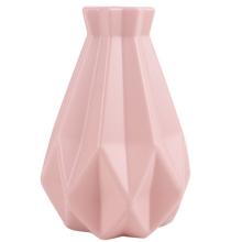 Vase en plastique blanc aspect céramique, vases origami soufflés à la main, récipient décoratif léger et incassable pour votre maison ou votre