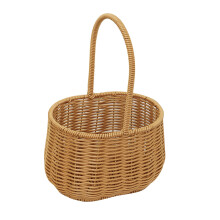 Paniers en osier synthétique, organisateur mural polyvalent pour le rangement des fruits et légumes, tissage fin à la main et aspect ajouré avec