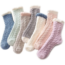 Zachte sokken voor dames, pantoffelsokken met behaaglijk koraalvlies voor comfortabel wintergebruik, pluizige, machinewasbare sokken, kerstsokken als